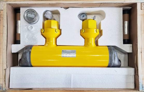 Узел контроля коррозии Ø159 мм с узлами ввода на 12 часов, с эксцентрическими переходами на Ø57 мм