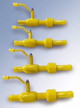 Изолирующие монолитные муфты с шаровыми кранами для объектов газораспределения на рабочее давление 1,6 МПа