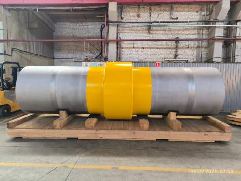 Изолирующая монолитная муфта наружным диаметром 1422 мм с концевыми патрубками. Изготовлена для Технологических объектов Газоперерабатывающего комплекса в составе Комплекса переработки этансодержащего газа в районе посёлка Усть-Луга